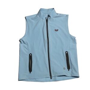 STITCH SWS Weather System Golf Full Zip Light Blue Vest Sleeveless
